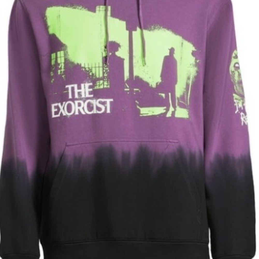 Purple and Black Graphic Hoodie